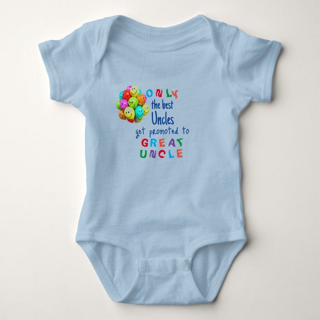 Promoted to Great Uncle Baby’s T-Shirt Baby Bodysuit (Front)