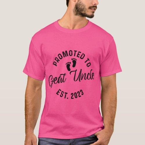 Promoted To Great Uncle Est 2023  retro T_Shirt