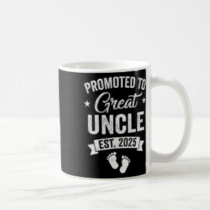 Promoted To Great Uncle Est 2025 Pregnancy Announc Coffee Mug