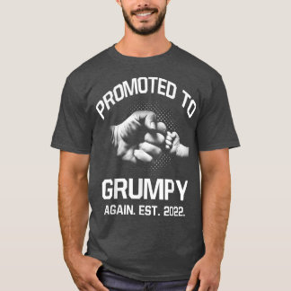 Promoted To Grumpy Again EST 2022 Christmas Father T-Shirt