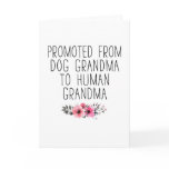Promoted To Human Grandma From Dog Grandma Funny Holiday Card Promoted To Human Grandma From Dog Grandma Funny Holiday Card
