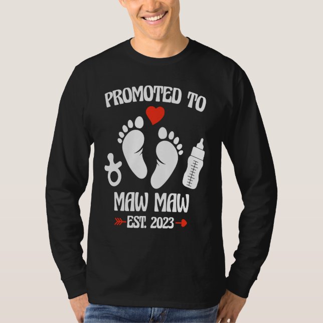 Promoted To Maw Maw 2023 First Time New Grandma Pr T-Shirt (Front)