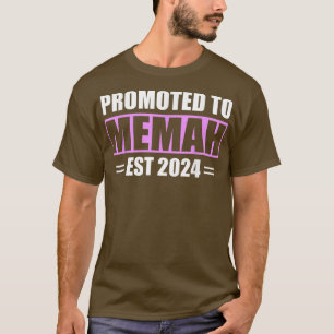Promoted To Memah Est 2024 Pregnancy Announcement T-Shirt