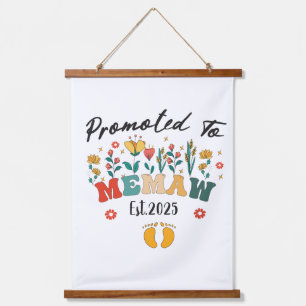 Promoted to Memaw est. 2025: A Special Year for a Hanging Tapestry