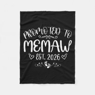 Promoted to memaw est 2026 first time mom mother's fleece blanket