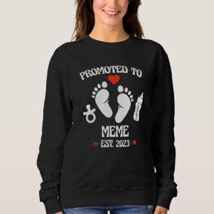 Promoted To Meme 2023 First Time New Grandma Pregn Sweatshirt