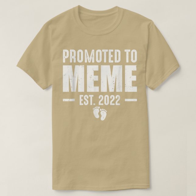 Promoted To Meme Est 2022 Pregnancy Announcement  T-Shirt (Design Front)
