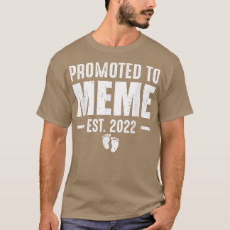 Promoted To Meme Est 2022 Pregnancy Announcement  T-Shirt