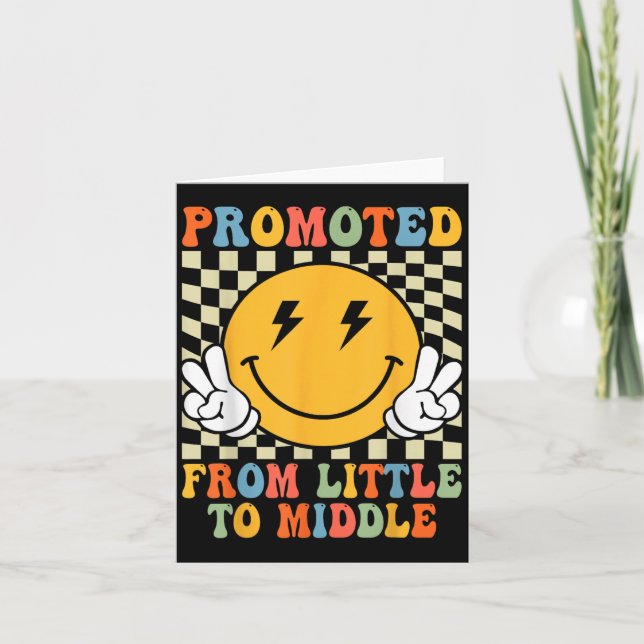 Promoted To Middle Brother Sister Toddler Baby Ann Card (Front)