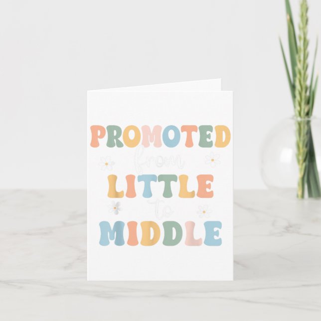Promoted To Middle Brother Sister Toddler Baby Ann Card (Front)