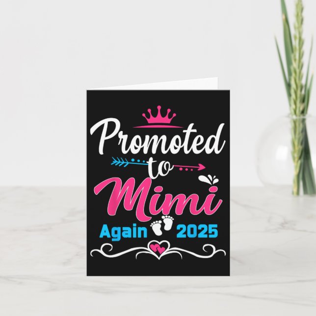 Promoted To Mimi Again 2025 Soon To Be Mom Pregnan Card (Front)