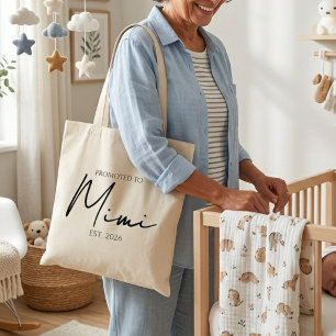 Promoted To Mimi Chic Everyday Script Tote Bag