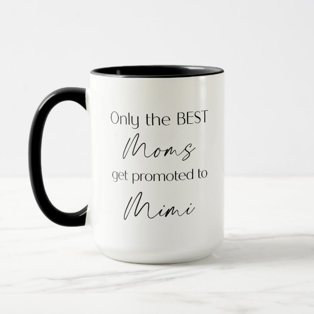 Promoted to Mimi | Grandmother Gift | New Grandma Mug (Left)