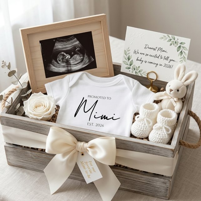 Promoted To Mimi Sweet EST Year Announcement Baby Bodysuit (Creator Uploaded)