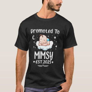 Promoted To Mimsy EST. 2025 Mother's Day Cute Hear T-Shirt
