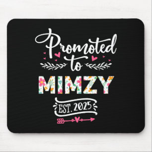Promoted To Mimzy 2025 Cute Pregnancy Announcement Mouse Pad