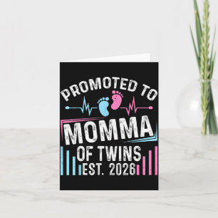Promoted To Momma Of Twins Est 2026 Baby Shower Vi Card