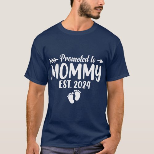 Promoted to Mommy 2024 Soon to Be Mommy Leveled up T_Shirt