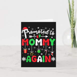 Promoted To Mommy Again Christmas Pregnancy Announ Card
