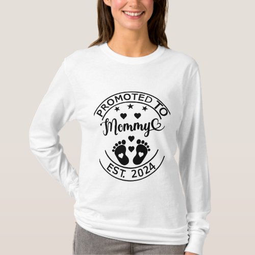 promoted to mommy and to daddy 2024 T_Shirt