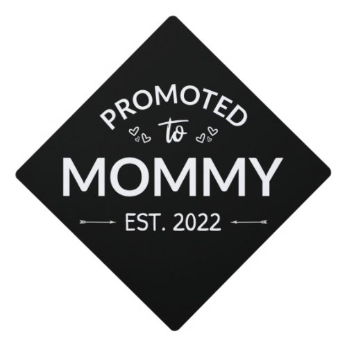 Promoted To Mommy Est 2022 II Graduation Cap Topper