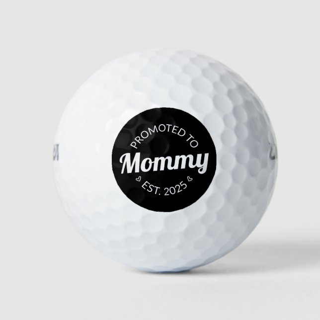 Promoted To Mommy Est. 2025 I Golf Balls (Front)