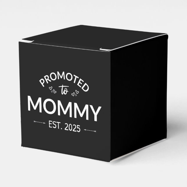 Promoted To Mommy Est. 2025 II Favor Boxes (Front Side)