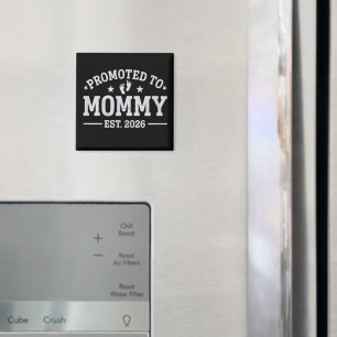 Promoted to Mommy est. 2026 Baby Announcement Mom Magnet