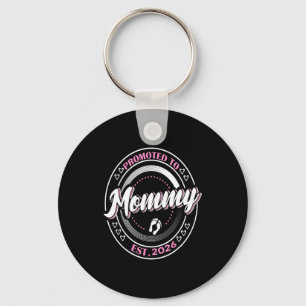 Promoted to mommy est 2026 first time mom babyProm Keychain