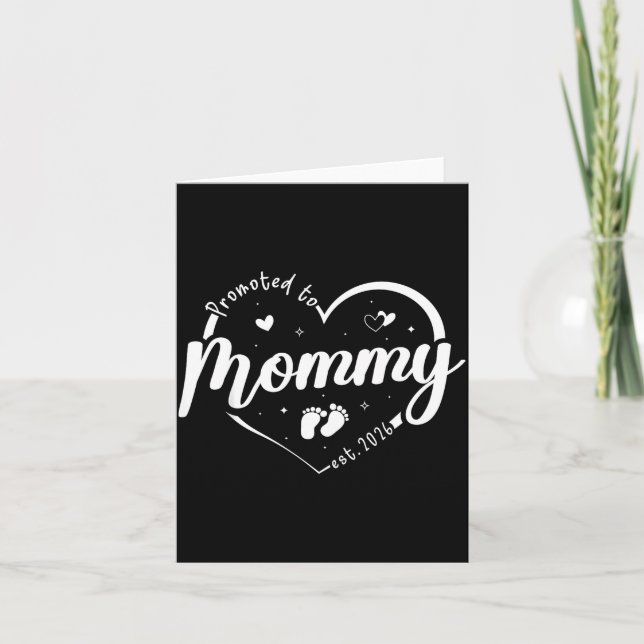 Promoted To Mommy Est 2026 Soon To Be Mom New Moth Card (Front)