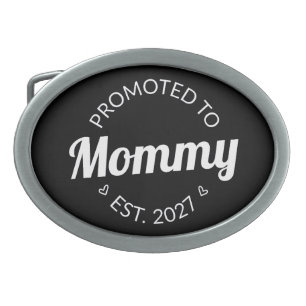 Promoted To Mommy Est 2027 New Mom Announcement I Belt Buckle