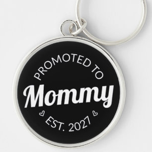 Promoted To Mommy Est 2027 New Mom Announcement I Keychain
