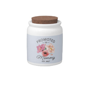 Promoted To Mommy Est 2027 New Mom Announcement VI Candy Jar