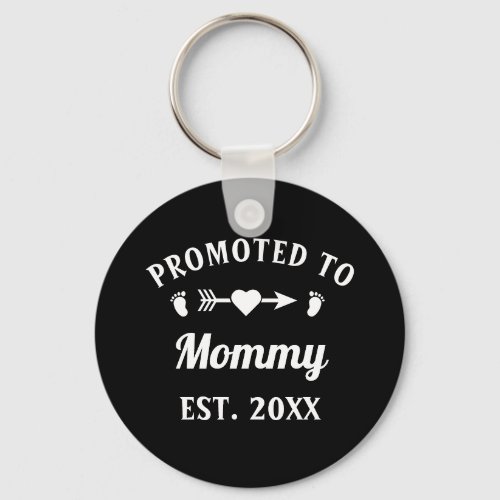 Promoted To Mommy Motherhood Mothers Day Keychain