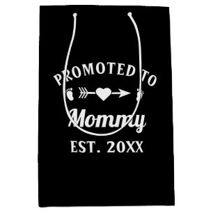 Promoted To Mommy Motherhood Mother's Day Medium Gift Bag