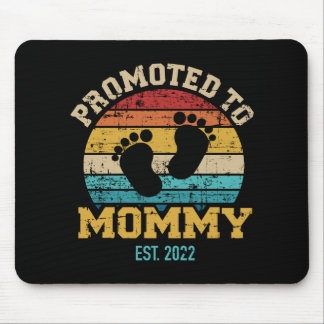 Promoted to mommy vintage retro for new mom mouse pad