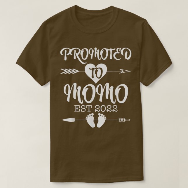 Promoted To Momo EST 2022 Pregnancy Reveal  T-Shirt (Design Front)