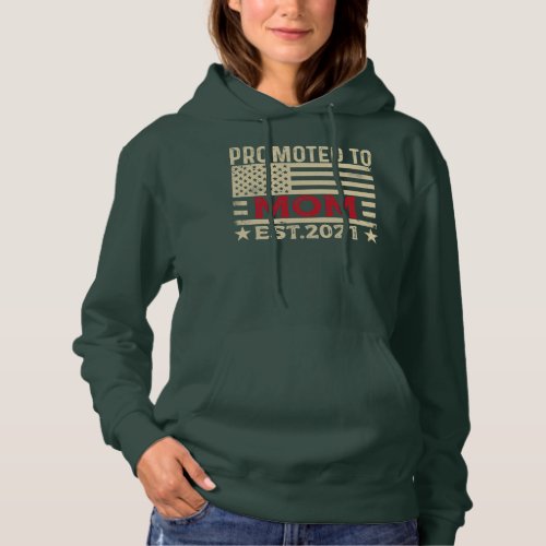 Promoted To Mother Mom Matching Flag Lover  Hoodie