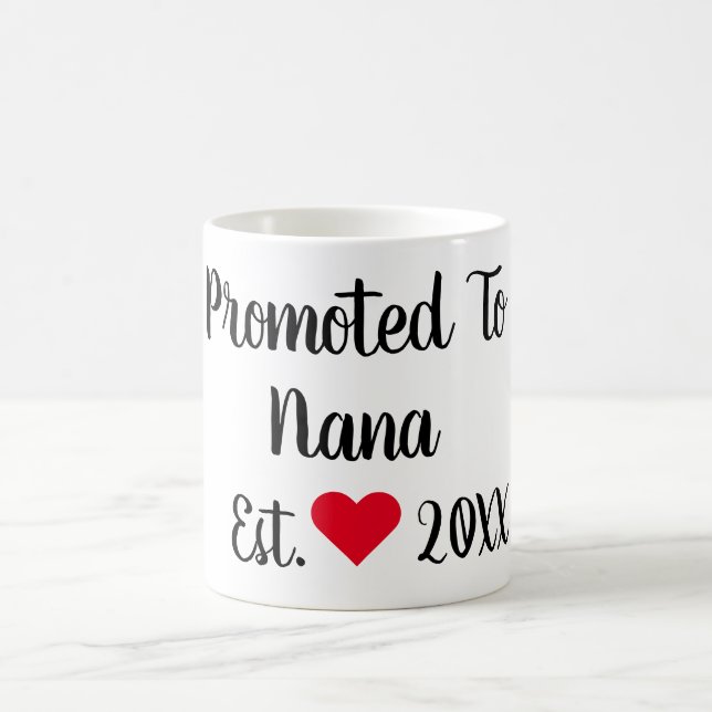 Promoted To Nana Black & Red Mug (Center)