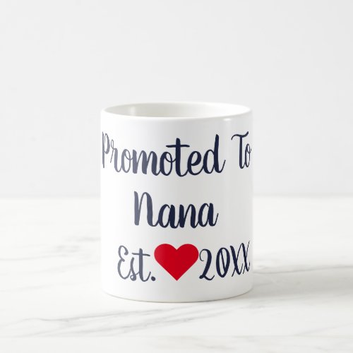 Promoted To Nana Navy  Red Mug