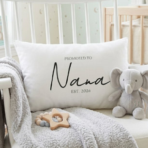 Promoted To Nana Soft Keepsake Script Lumbar Pillow