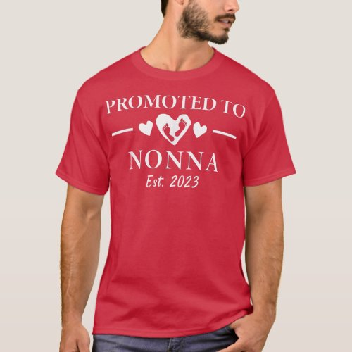 Promoted To Nonna 2023 Nonna Pregnancy Announcemen T_Shirt