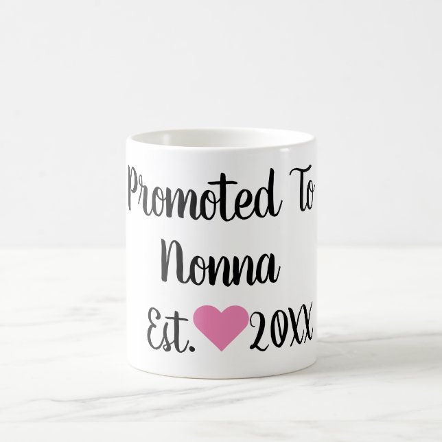 Promoted To Nonna Black & Pink Mug (Center)