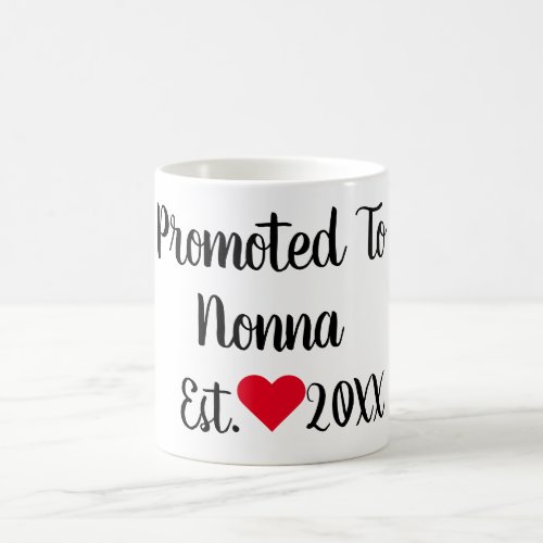 Promoted To Nonna Black  Red Mug