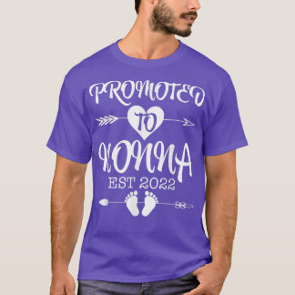 Promoted To Nonna EST 2022 Pregnancy Reveal T-Shirt