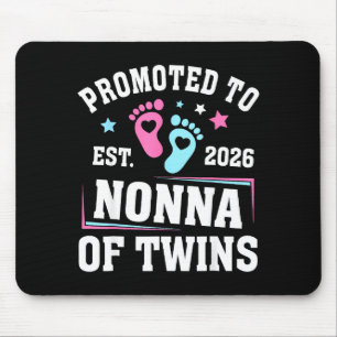 Promoted To Nonna Est 2026 Of Twins Gender Reveal  Mouse Pad