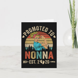 Promoted To Nonna Est 2026 Retro First Time Nonna Card