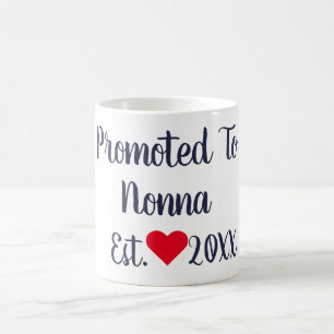 Promoted To Nonna Navy & Red Mug