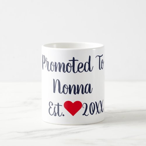Promoted To Nonna Navy  Red Mug