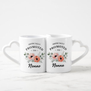 Promoted to Nonno & Nonna Personalized Lovers Coffee Mug Set